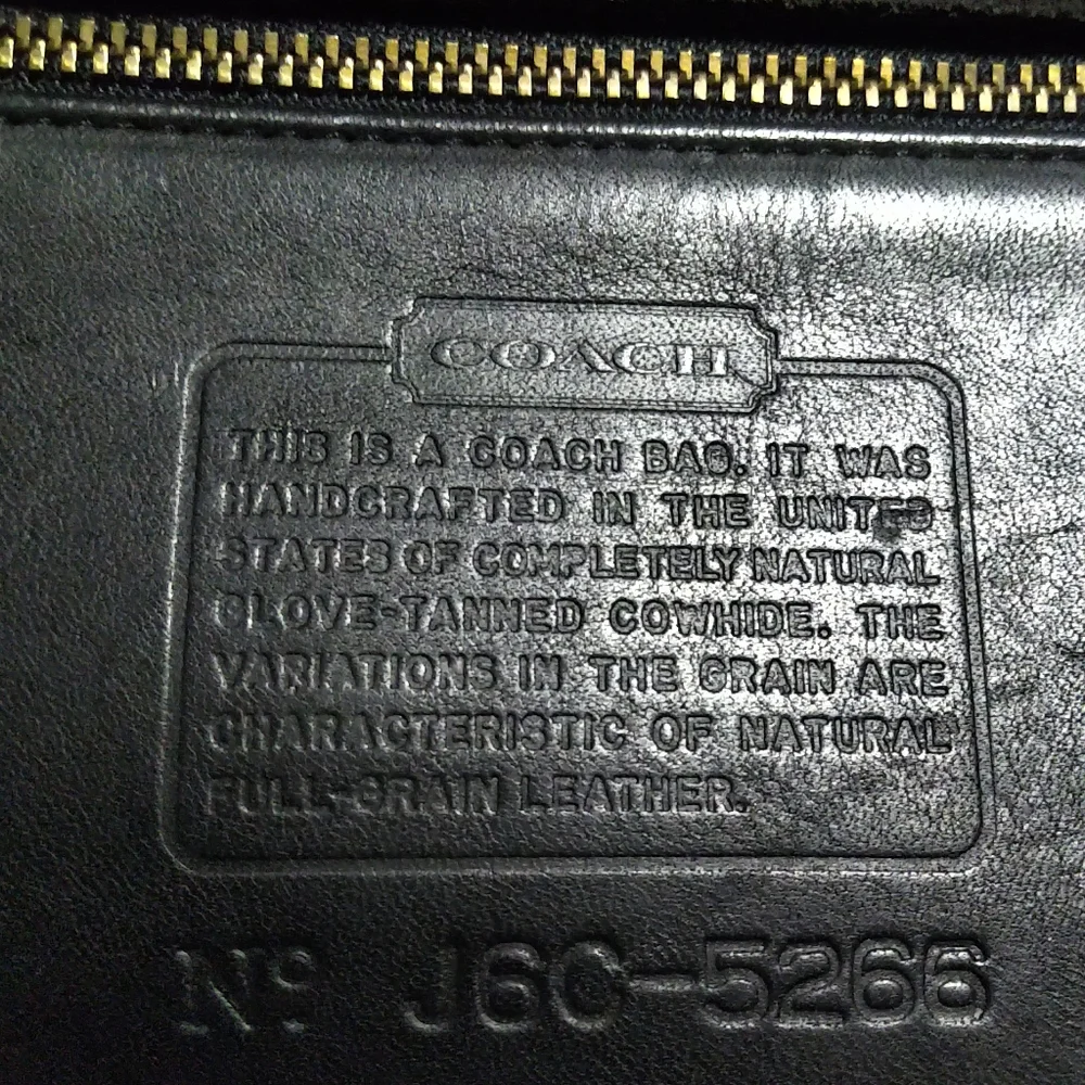 COACH Vintage Leather Briefcase/ Messenger Laptop Bag With Strap